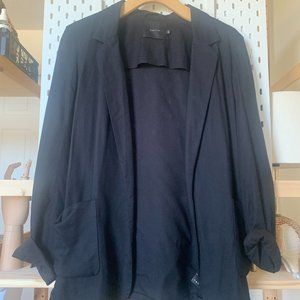 Aritzia Talula Women's Black Long Sleeve Open Front Blazer Jacket